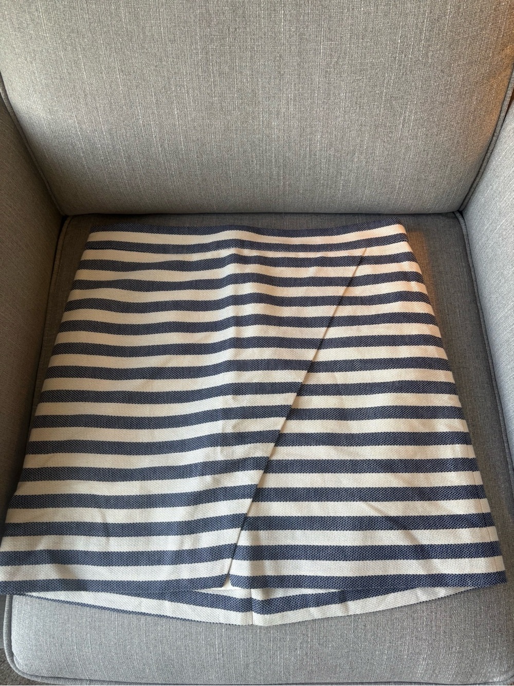 J.Crew Women’s Faux Wrap Crossover Striped Cotton Skirt - Size 6